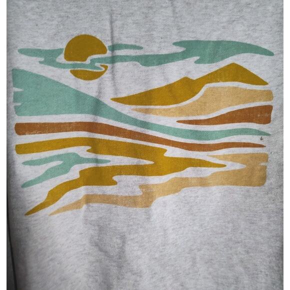 Pact Sunset Crewneck Gray Women's Sweatshirt Size XL - Picture 3 of 7